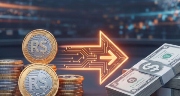 img:Imagem representativa de como converter real em dólar